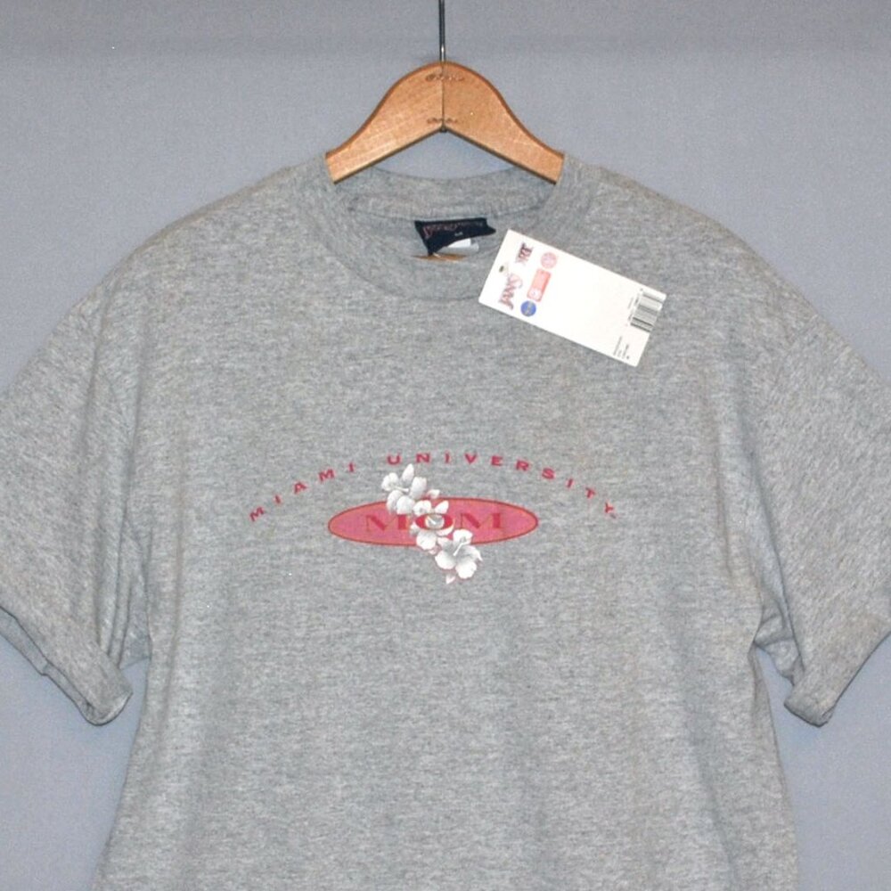 JanSport Miami University Mom T-shirt Size Medium Gray Short Sleeve Logo Graphic